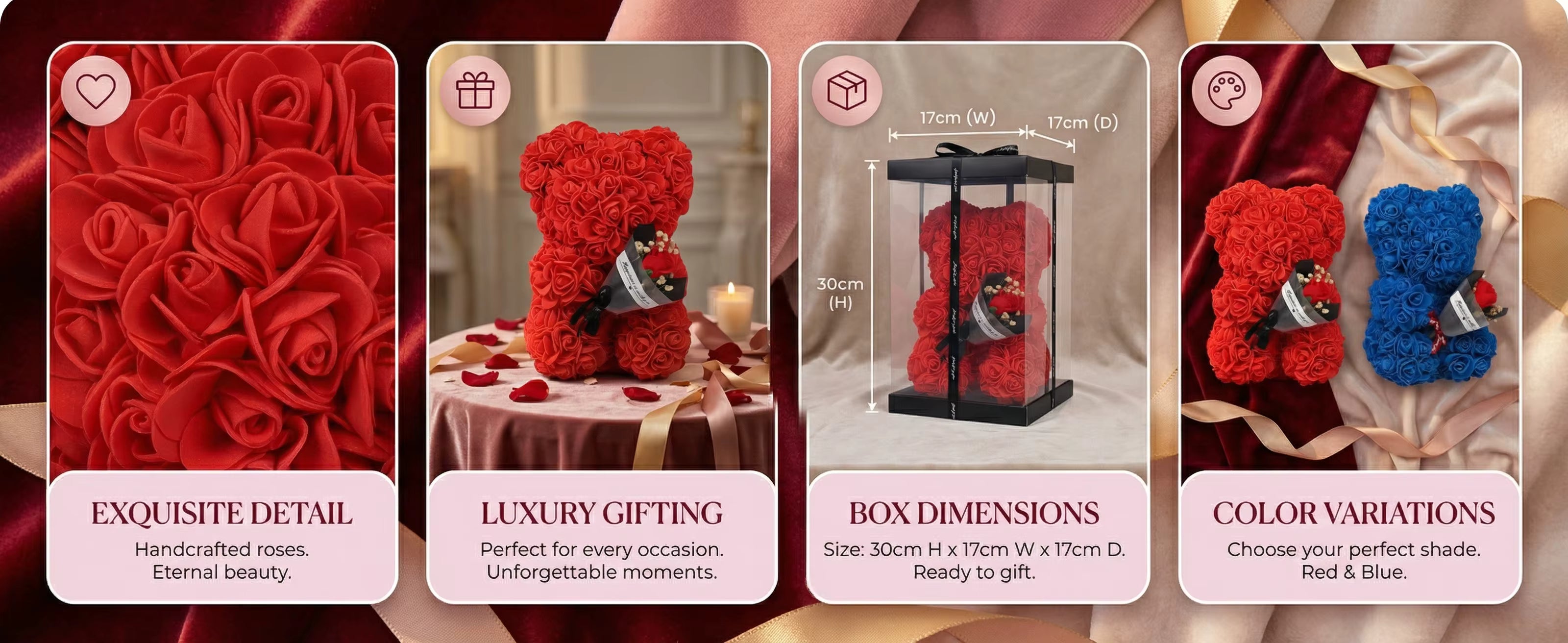 Eternal Rose Teddy Bear – Mother’s Day Gift