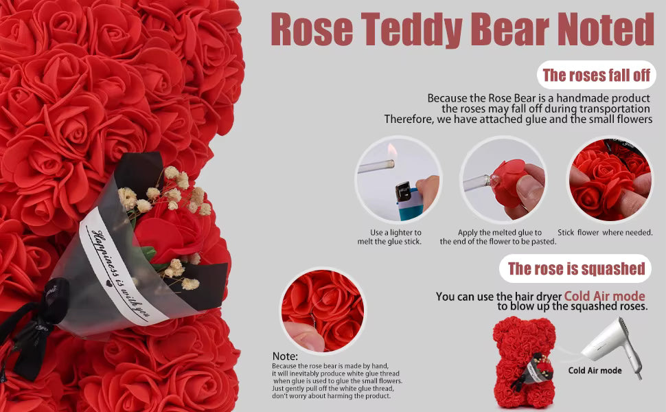 Eternal Rose Teddy Bear – Mother’s Day Gift