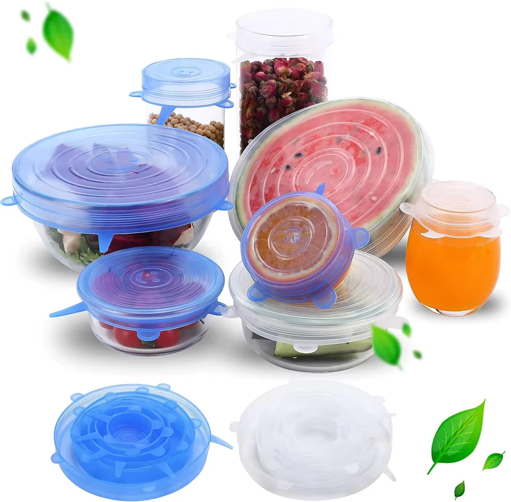 6PCS Food Grade Silicone Bowl Covers