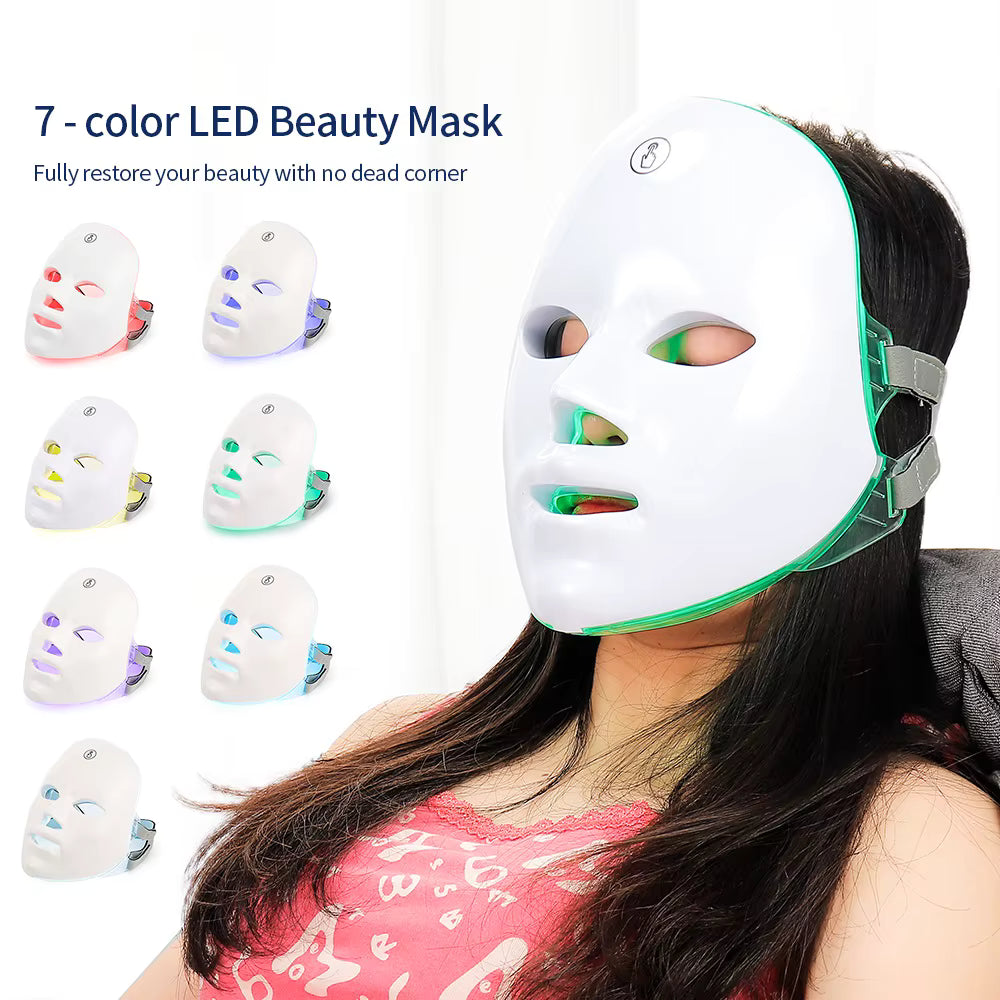 Foreverlily 7 Colors Light LED Facial Skin Care Mask