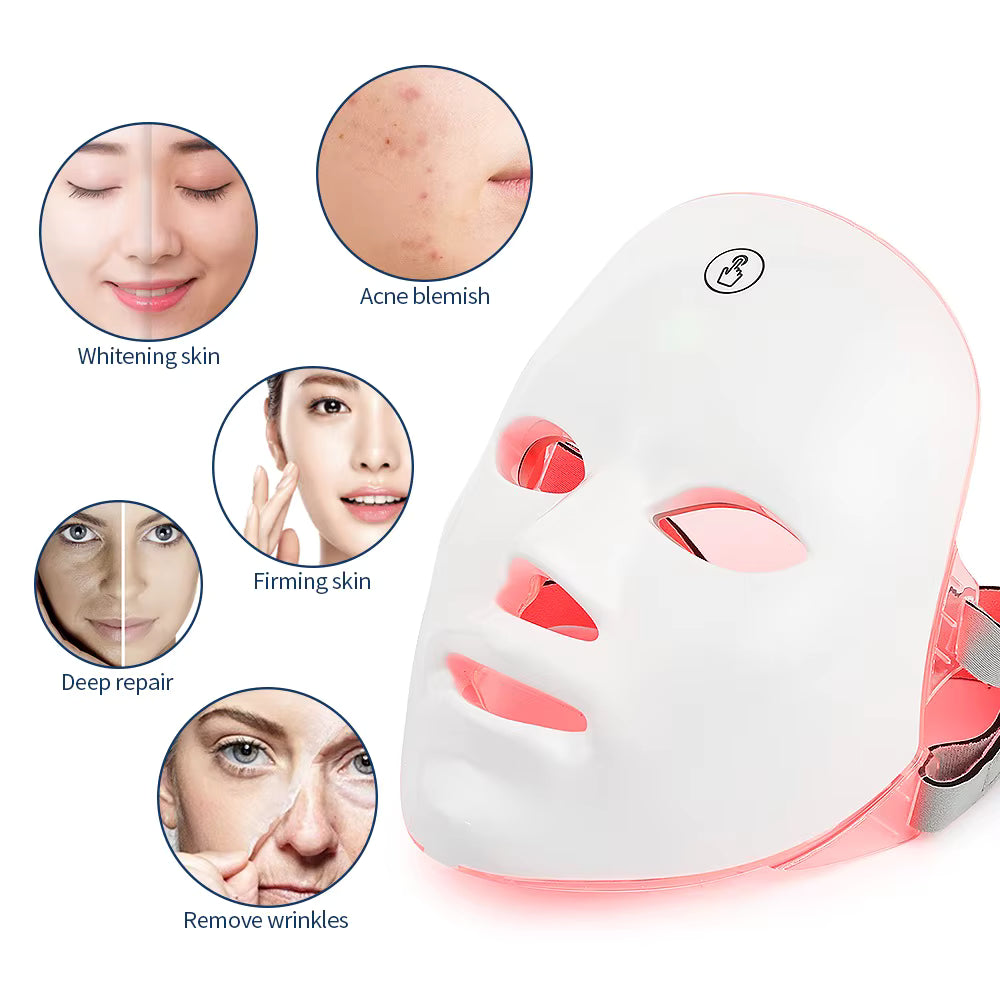 Foreverlily 7 Colors Light LED Facial Skin Care Mask